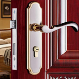 锁具门锁室内卧室房门锁欧式木门锁简约门把手执手门锁通用型金色
