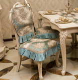 欧式地中海蓝绿色椅子垫 椅套 椅子坐垫 高档奢华餐椅套