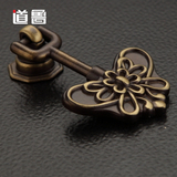 中国风中式拉手青古铜 纯铜抽屉把手扣环 中国结造型金色抽屉拉手