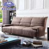 阳光生活创意多功能布艺沙发床两用2米  实木可折叠大小户型简约
