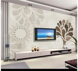 西安定制大型抽象树简约无缝壁画  中式欧式客厅卧室床头背景壁布