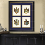 Harbor HH风格新古典装饰画客厅餐厅卧室挂画蓝色贵族徽章