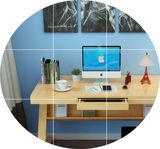 全纯实木烤漆电脑桌台式家用松木书桌简约现代新款办公桌子写字台