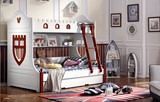 美式乡村风格地中海风格三层床儿童子母床上下床双层床组合床