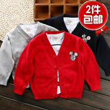 婴幼儿童服装2016春装新款0-1-3-4两岁男女宝宝红毛衣针织衫外套