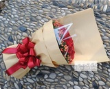 红玫瑰韩式花束生日表白七夕情人节送花西安鲜花同城速递送货上门