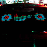 汽车音乐节奏灯LED声控音频贴爆闪灯冷光感应装饰后档玻璃氛围灯