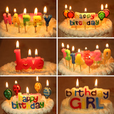 生日字母数字蜡烛大人儿童蛋糕装饰宝宝周岁音乐浪漫惊喜烘焙批发