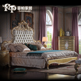 菲帕意大利家居 大户型别墅家具卧室奢华实木1.8米双人床欧式宫廷