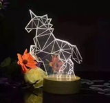 包邮创意3D视觉立体亚克力LED儿童台灯小夜灯情人节结婚礼物礼品
