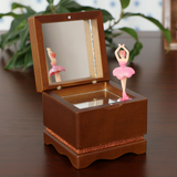 创意生日礼物女生送闺蜜木质跳舞旋转芭蕾女孩音乐盒八音盒刻字