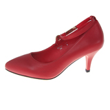 REDDRAGONFLY/红蜻蜓女鞋时尚浅口中跟红色单鞋上品折扣B655252