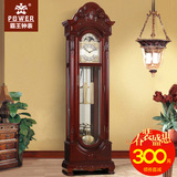霸王机械落地钟客厅实木座钟德国赫姆勒机芯欧式复古创意古典立钟