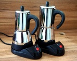 豪雅姿摩卡壶 不锈钢电动咖啡壶 家用咖啡机意式摩卡浓缩煮咖啡壶