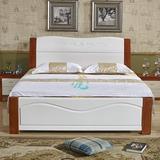 实木床橡木床1.5 1.2 1.8米床精品婚床橡胶木加厚款液压高箱床