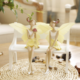 欧式创意可爱超萌玩偶实用家居饰品摆件闺蜜结婚礼物天使树脂娃娃