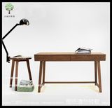 兰书桌简约现代博洛胡桃木色书桌定制书桌办公桌定做电脑桌书桌