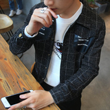 皮夹克男版 青年立领男子PU学生外套韩版修身男款春季2016新款潮