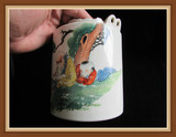 古玩杂项瓷器收藏老瓷茶壶改个笔筒漂亮包老民国包真包邮