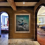欧式家居客厅玄关书房有框装饰画 经典寓意唯美梦幻人物抽象油画6