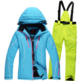 滑雪服套装女 加厚 冬季户外单板双板滑雪衣 防水保暖滑雪服女