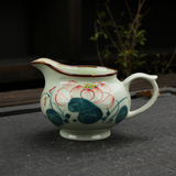 青瓷手绘公道杯 手工绘制分茶器 陶瓷茶海 均杯 手绘茶具单品配件
