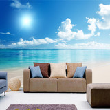 大型壁画大海蓝天3D海洋风景电视背景客厅卧室沙发背景墙纸壁纸