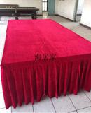 桌布大红色办公室签到定做金丝绒会议室布料台布花防烫防水餐桌布
