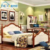 菲艺轩地中海床1.5米双人床 1.8米现代简约乡村实木床卧室家具