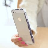 iPhone5S边框塑料保护壳苹果5手机壳ip5手机边框套防摔豹纹男女
