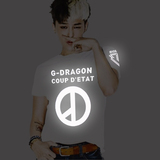 夏季BIGBANG权志龙GD演唱会同款皇冠VIP纯棉男女夜光反光短袖T恤