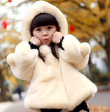 女童装韩版秋冬装加厚母女装亲子装春装冬季棉衣儿童仿皮草外套潮