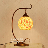 东南亚台灯玻璃天然贝壳灯罩创意时尚客水晶灯厅卧室床头灯具灯饰