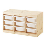 IKEA 宜家代购 舒法特置物架架子储物组合带盒94*44*52cm