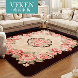 维科家居 地毯客厅欧式茶几防滑地毯 卧室长方形地毯 玫瑰花婚庆
