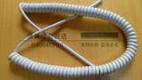 纯铜2芯弹簧线 螺旋电缆线 伸缩弹性电源线 2*0.5平方拉伸3米白色
