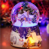 下雪屋圣诞水晶球夜光彩灯自动飘雪音乐盒八音盒天空之城创意礼品
