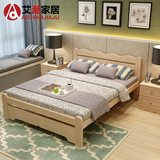 艾潮实木床松木床公主床硬板床单人床欧式床双人床1.8 1.2 1.5米m