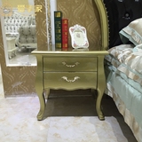 欧式新古典实木香槟色床头柜 后现代床头柜储物柜 卧室家具 特价