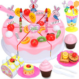 儿童过家家生日蛋糕玩具宝宝水果切切乐仿真厨房 小女孩生日礼物
