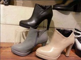 韩国正品代购女鞋2015秋季新款时尚简约防水台侧拉链高跟短靴K860