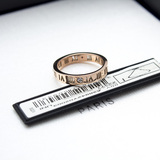 韩版爆款时尚幸运罗马数字镀玫瑰金戒指指环钛钢对戒饰品尾戒女款