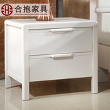 白色  全实木床头柜子现代简约特价实木迷你欧式床头柜子简易边柜
