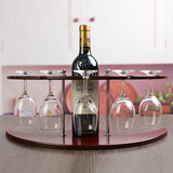 仿红木红酒架创意酒杯架时尚高脚杯架双用酒架子 木质葡萄酒杯架