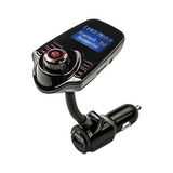 新款车载蓝牙免提电话无损插卡MP3播放FM发射器 来电显示语音报号