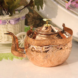 铜壶 纯铜奶茶壶仿古 手工茶具餐具 紫铜加厚水壶 特色工艺品0.4l