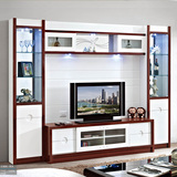 多功能电视柜组合墙柜酒柜 2.9米长客厅电视机柜背景 烤漆影视柜