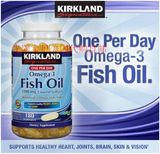 美国直邮|Kirkland超浓缩 Omega-3 Fish Oil 高浓度深海鱼油180粒