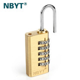 NBYT 正品 升级版 全铜健身房抽屉拉链密室游戏五位密码锁铜挂锁