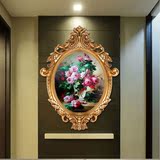 高档欧式纯手绘花卉玄关走廊油画单幅卧室客厅沙发挂壁带框装饰画